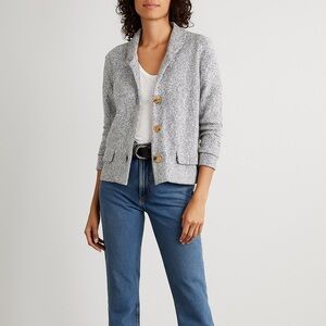 Anneclaire Knit Tweed Cardigan Sweater